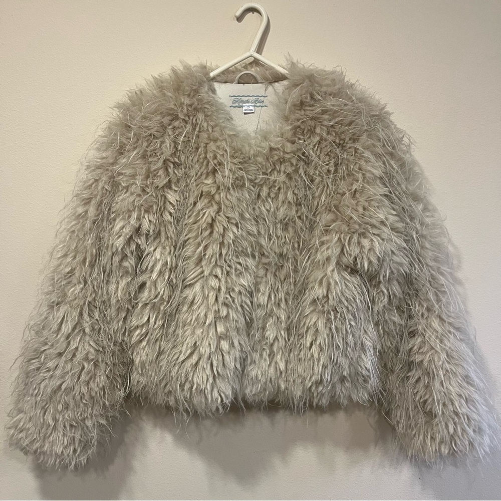 Urban Outfitters Kimchi Blue Melissa Cropped Faux Fur Jacket Size Small